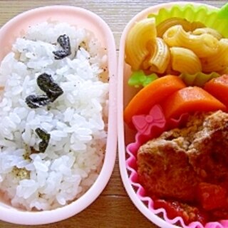 ハートの♪トマト煮込みハンバーグ弁当